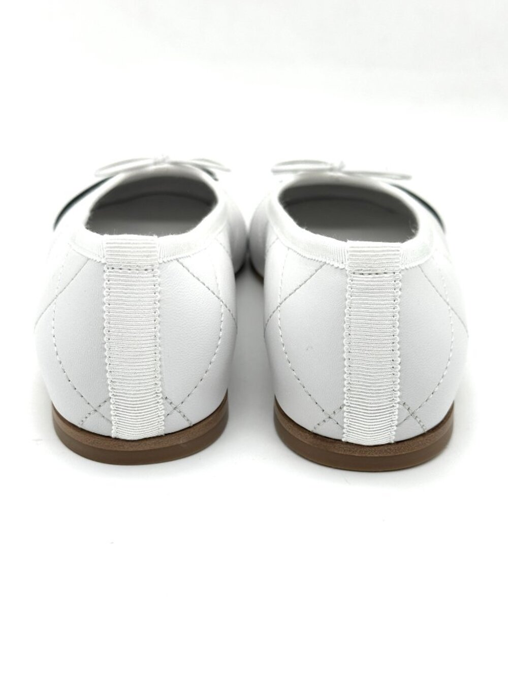 CHANEL 26M Coco Beach Lambskin Leather CC Cambon Bow Ballerina Ballet Flats - Picture 8 of 15